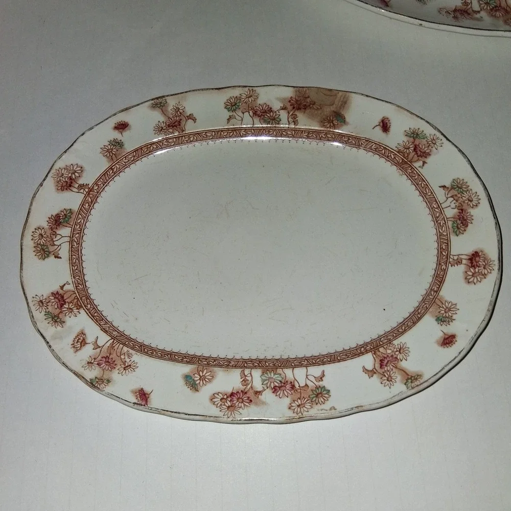 Furnivals Victorian Daisy Covered Transferware Handpainted Soup Tureen 1892-1913
